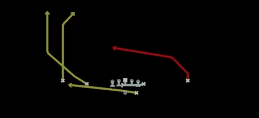Play diagram for Mtn PA Switch from Shotgun Normal Y Off in Madden 27