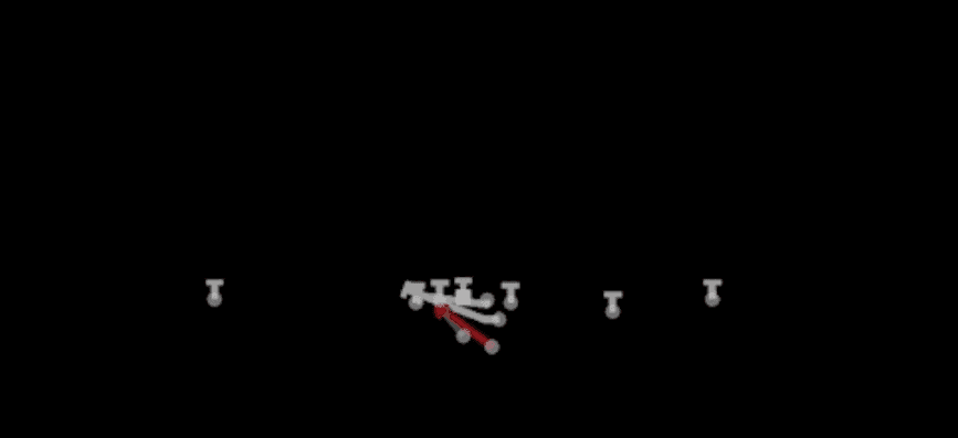 Play diagram for Counter Y from Shotgun Slot Right in Madden 27