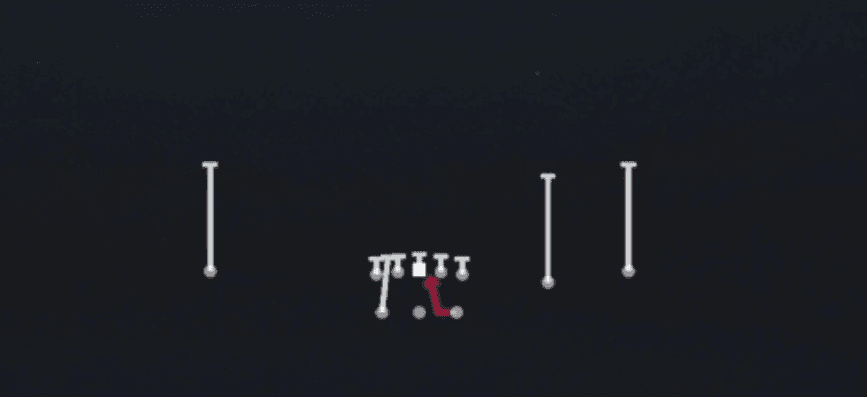 Play diagram for FB Inside from Shotgun Split Slot Open in Madden 27