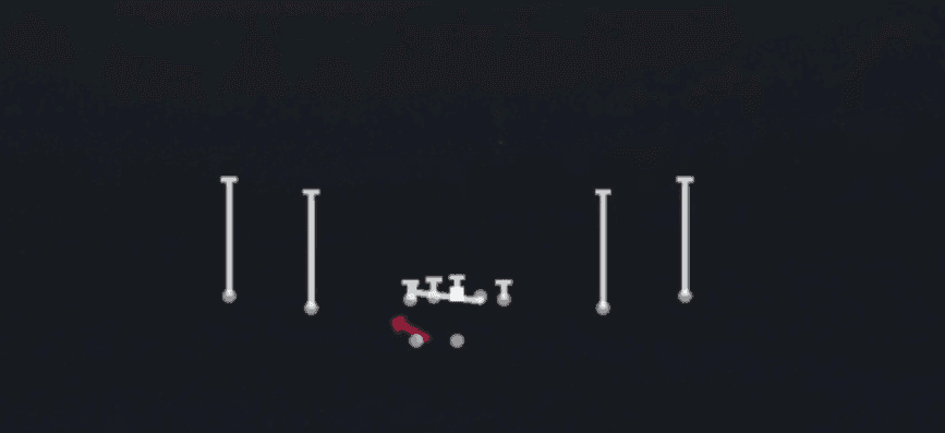 Play diagram for HB Counter from Shotgun Spread Y-Slot Wk in Madden 27