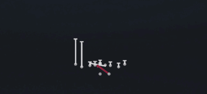 Play diagram for HB Quick Base from Shotgun Tight Slots in Madden 27