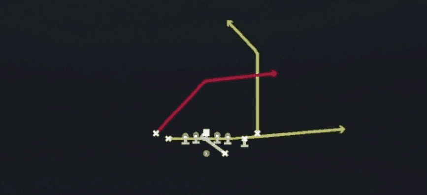 Play diagram for PA Zone Fk Jet from Shotgun Tight Slots in Madden 27