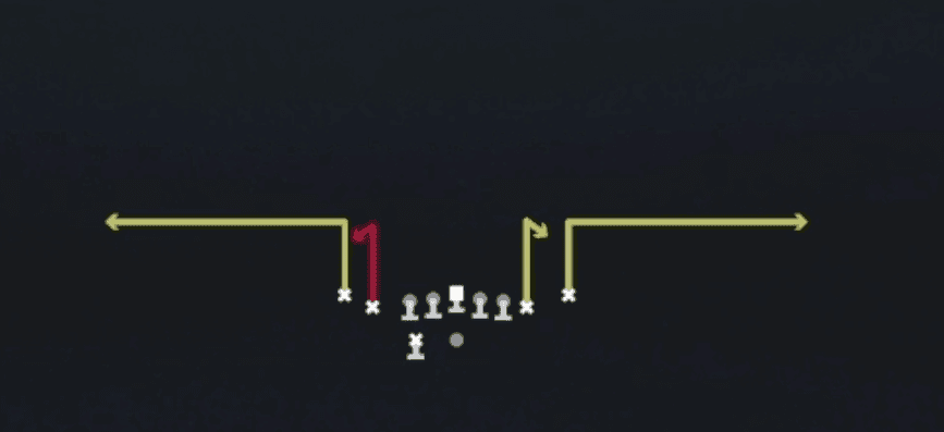 Play diagram for Stick Switch from Shotgun Tight Slots HB Wk in Madden 27