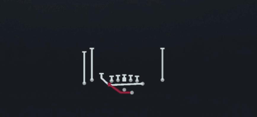Play diagram for Cheat Outside Zone from Shotgun Tight Y Off in Madden 27