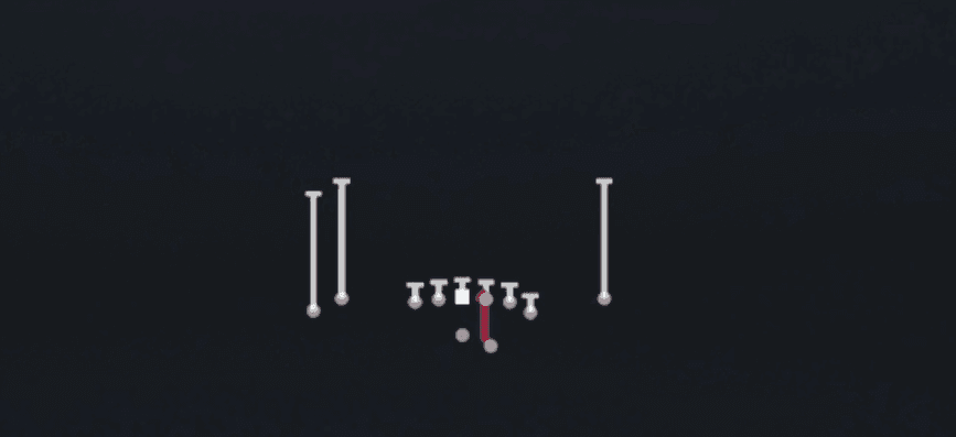 Play diagram for Duo from Shotgun Tight Y Off in Madden 27