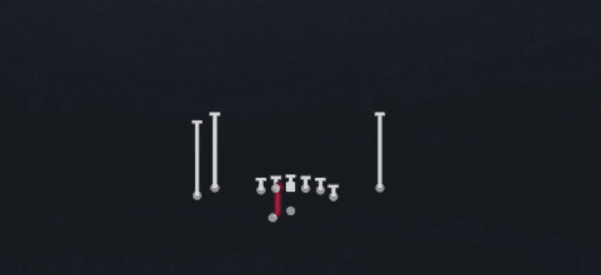 Play diagram for Duo from Shotgun Tight Y Off Wk in Madden 27