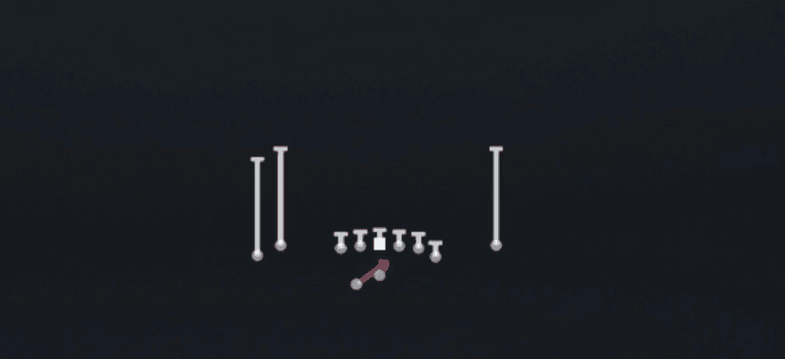 Play diagram for Outside Zone from Shotgun Tight Y Off Wk in Madden 27