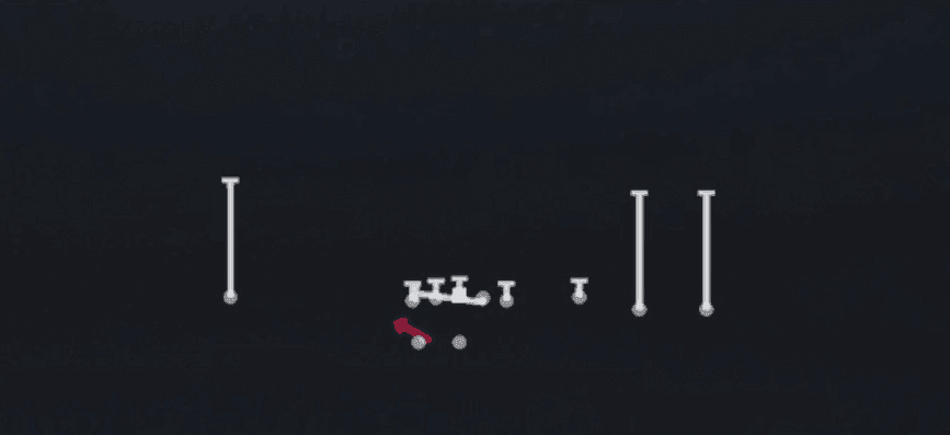 Play diagram for HB Counter from Shotgun Trey Open in Madden 27