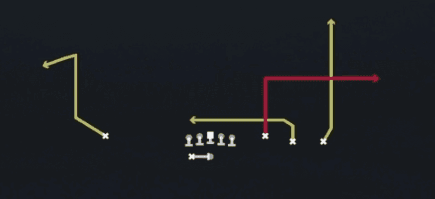 Play diagram for PA Slot Under from Shotgun Trey Open in Madden 27