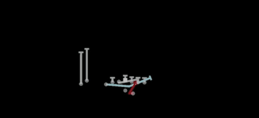 Play diagram for Mtn HB Punch from Shotgun U Off Stack in Madden 27