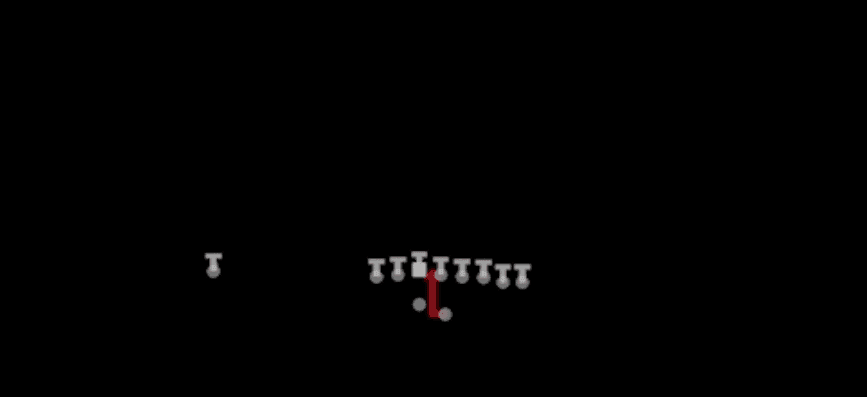 Play diagram for Duo from Shotgun Wing Pair in Madden 27