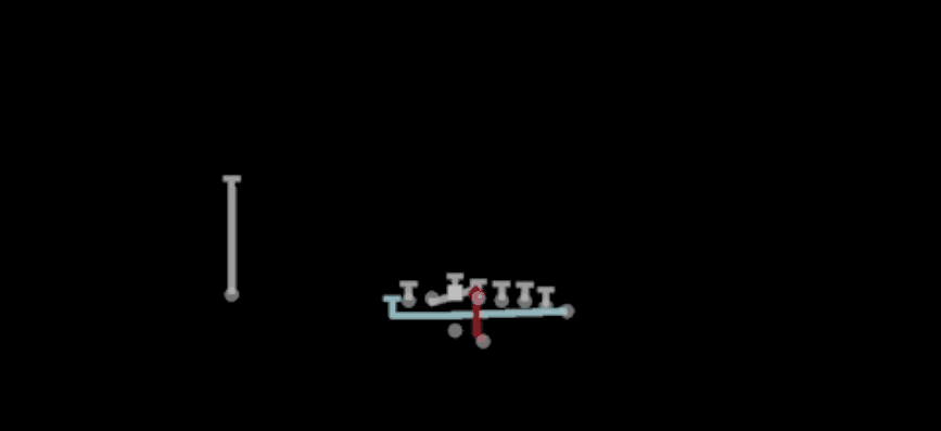 Play diagram for Mtn HB Trap from Shotgun Wing Pair in Madden 27