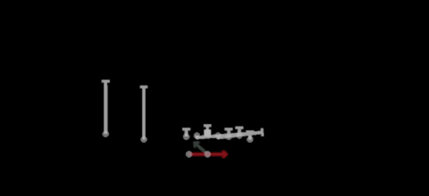 Play diagram for Buck Sweep Read Opt from Shotgun Wing Slot Wk in Madden 27