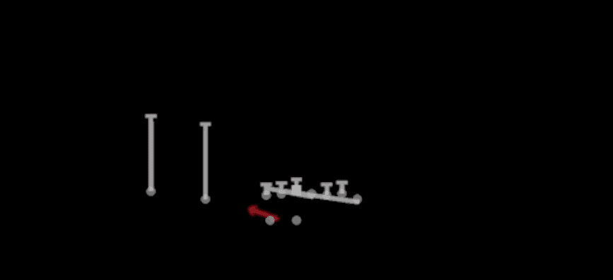Play diagram for HB Counter U from Shotgun Wing Slot Wk in Madden 27