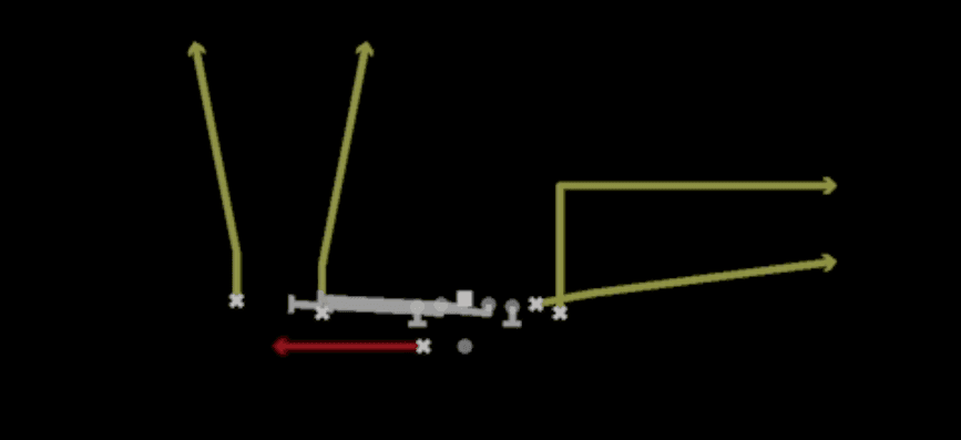 Play diagram for HB Slip Screen from Shotgun Wing Slot Wk in Madden 27