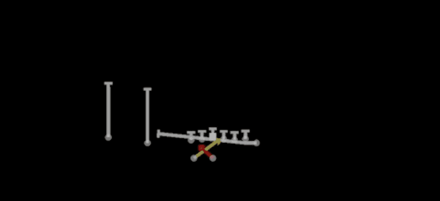Play diagram for TE Lead Read Opt from Shotgun Wing Slot Wk in Madden 27