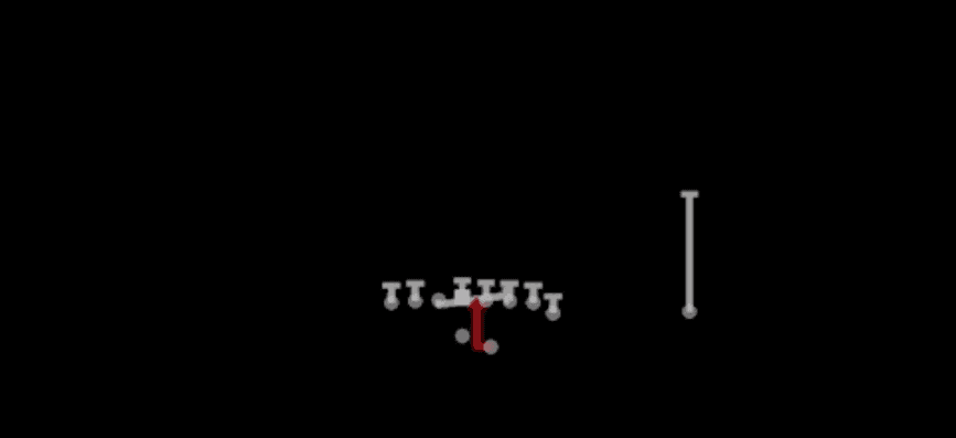 Play diagram for HB Punch from Shotgun Wing Tight Z in Madden 27