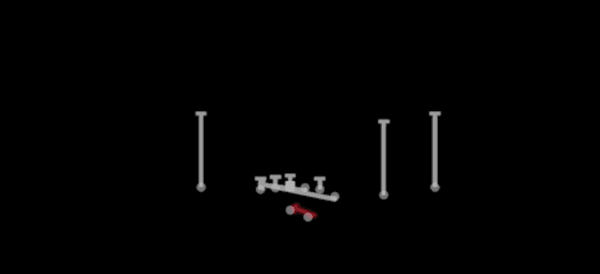 Play diagram for Counter Y from Shotgun Y Off Trips Nasty in Madden 27