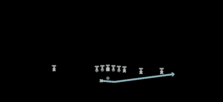 Play diagram for Mtn HB Swing from Shotgun Y Trips Offset Wk in Madden 27
