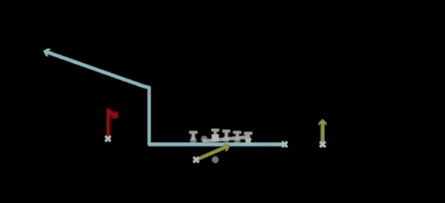 Play diagram for Mtn RPO Base Alert Smash from Shotgun Y Trips Wk in Madden 27