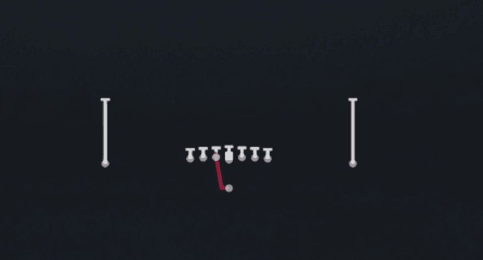 Play diagram for HB Slam from Singleback Ace in Madden 27
