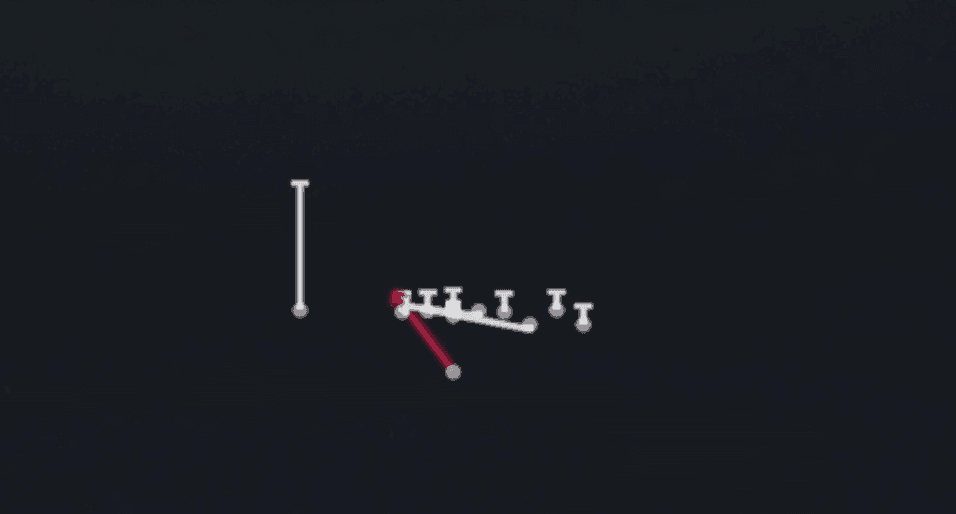 Play diagram for Counter Y from Singleback Bunch Ace in Madden 27