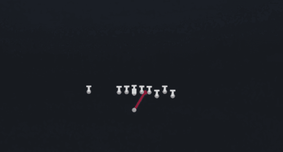 Play diagram for HB Slash from Singleback Bunch Ace in Madden 27