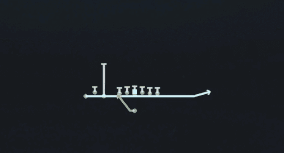 Play diagram for Jet Sweep from Singleback Bunch TE in Madden 27