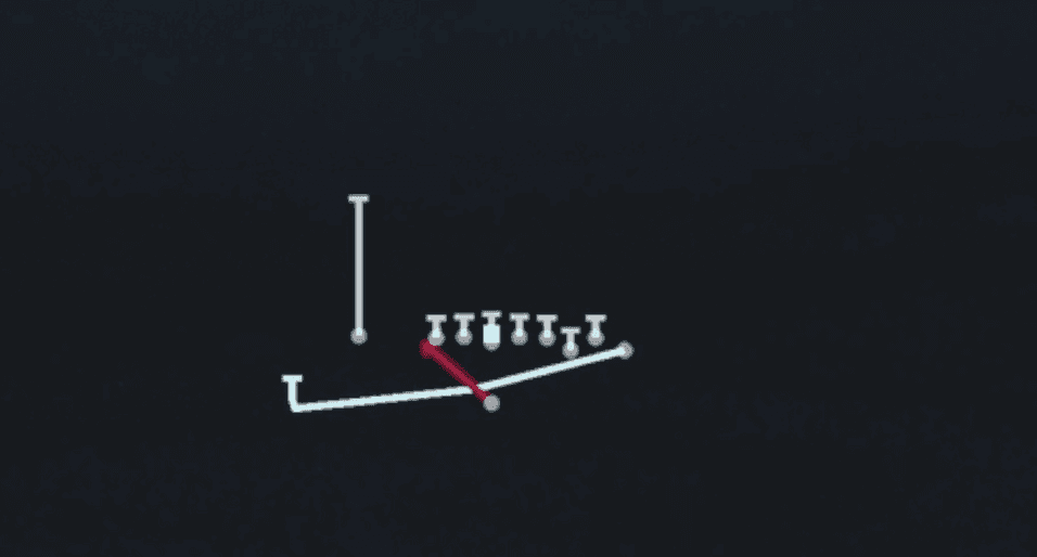 Play diagram for Cheat HB Zone Wk from Singleback Bunch X Nasty in Madden 27
