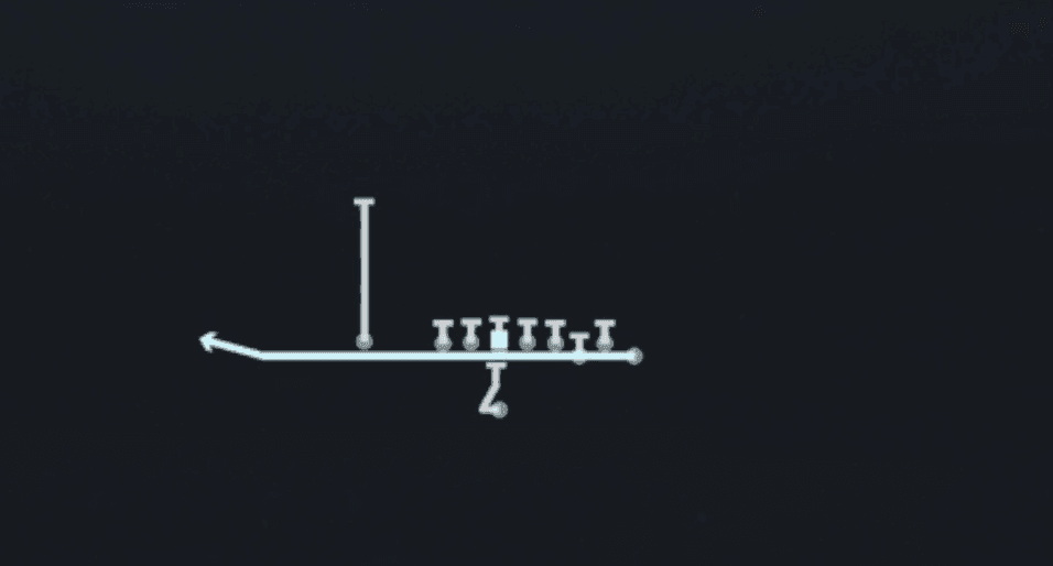 Play diagram for Jet Sweep Wk from Singleback Bunch X Nasty in Madden 27