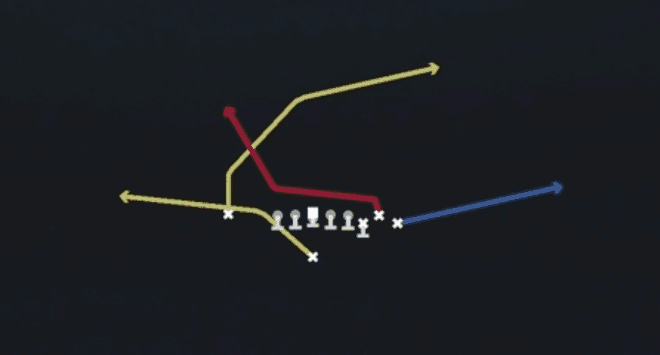 Play diagram for PA Drag Wheel from Singleback Bunch X Nasty in Madden 27