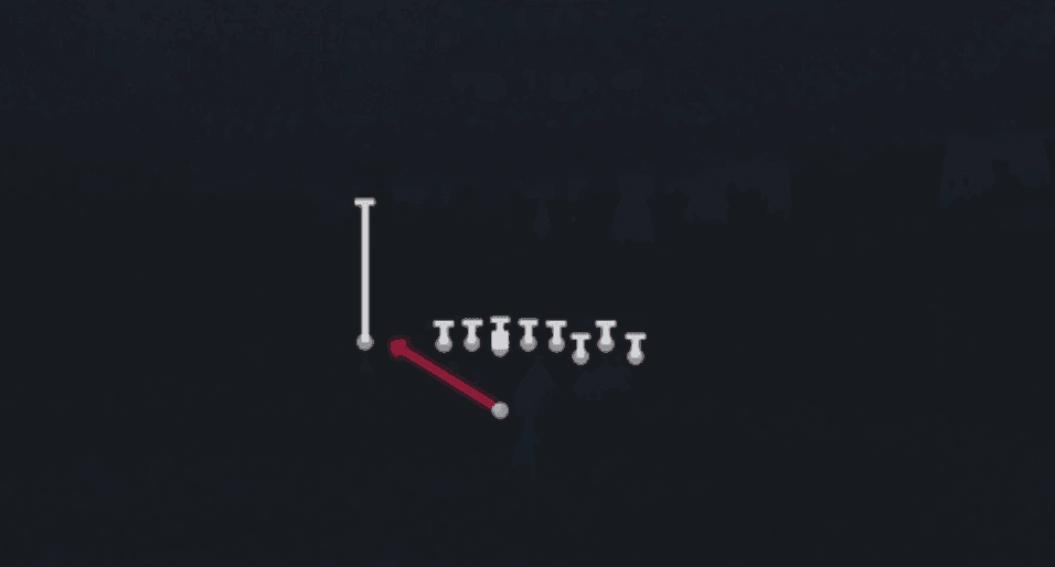 Play diagram for Wide Zone Wk from Singleback Bunch X Nasty in Madden 27