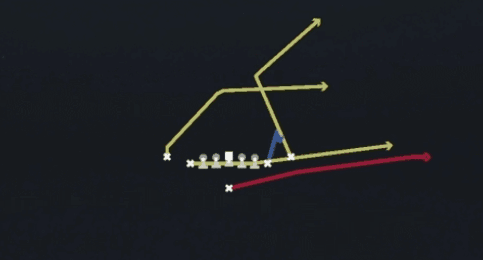 Play diagram for PA Sprint Slide from Singleback Deuce Close in Madden 27