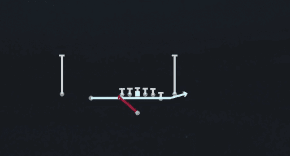 Play diagram for Zone Fake Jet from Singleback Doubles Y Off Close in Madden 27