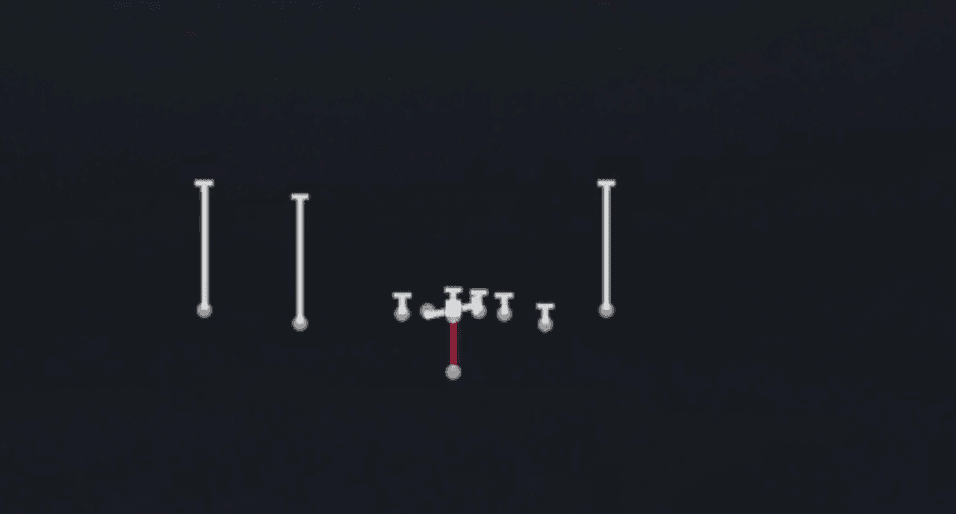 Play diagram for 0 1 Trap from Singleback Doubles Y-Slot Close in Madden 27