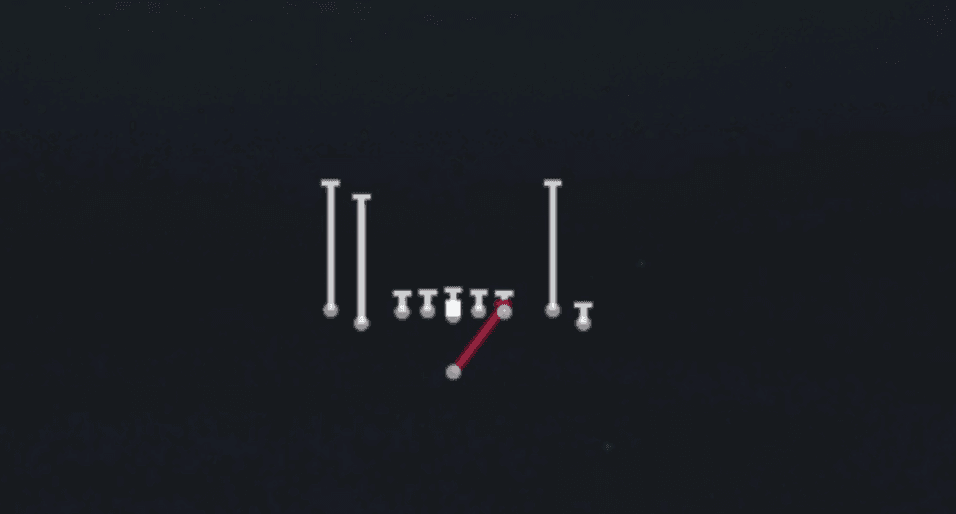 Play diagram for HB Slam from Singleback Tight Flex in Madden 27
