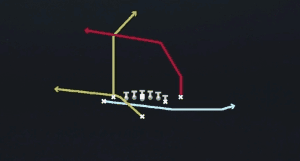 Play diagram for PA Jet Sweep from Singleback Tight Y Off Flex in Madden 27