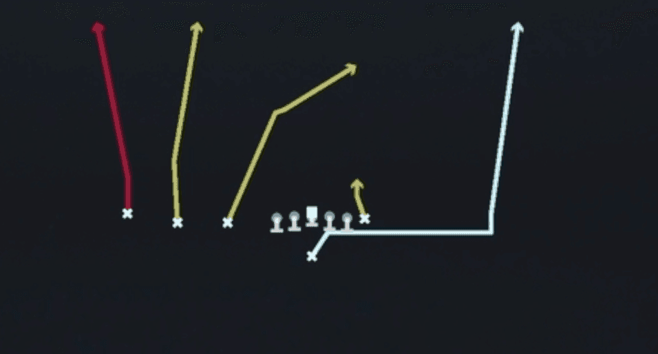 Play diagram for 93 Up Y Option from Singleback Trips in Madden 27