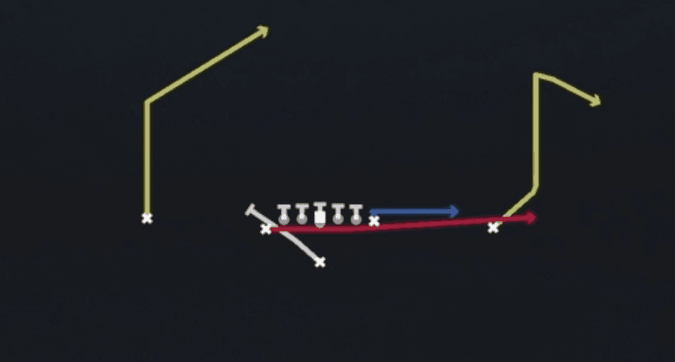 Play diagram for PA Boot Slide from Singleback U Off in Madden 27