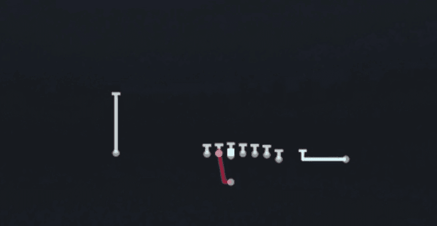 Play diagram for Mtn HB Slam from Singleback Wing in Madden 27