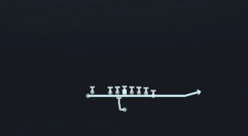 Play diagram for Jet Sweep from Singleback Wing Flex Close in Madden 27
