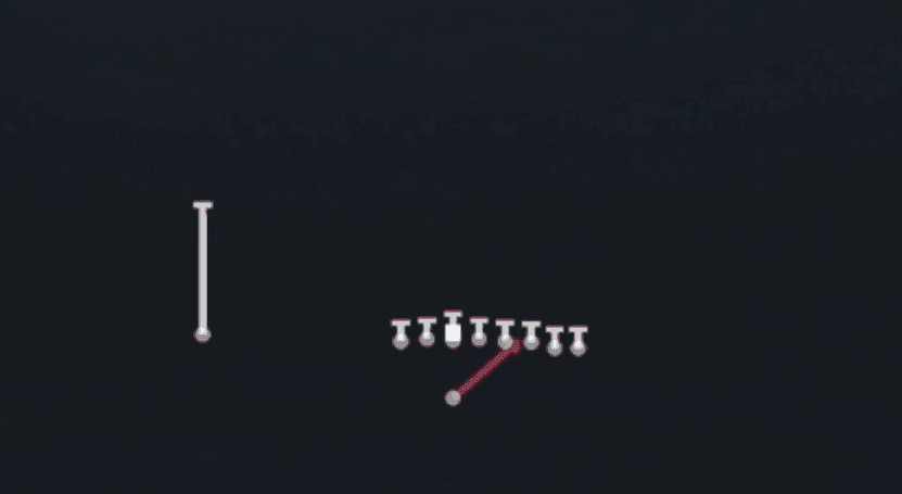 Play diagram for 26 Duo from Singleback Wing Pair in Madden 27