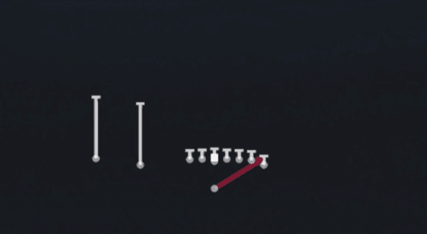 Play diagram for HB Stretch from Singleback Wing Slot in Madden 27