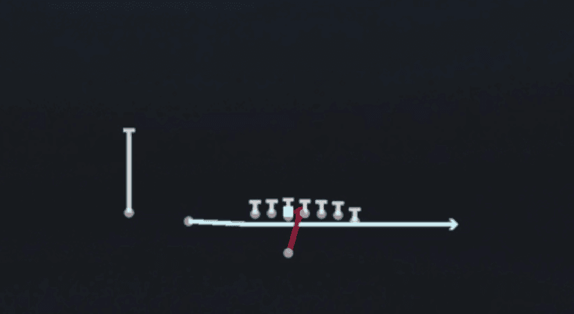 Play diagram for Jet HB Slash from Singleback Wing Slot in Madden 27