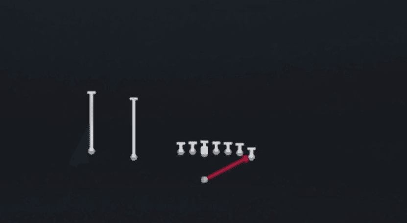Play diagram for Off Tackle from Singleback Wing Slot in Madden 27