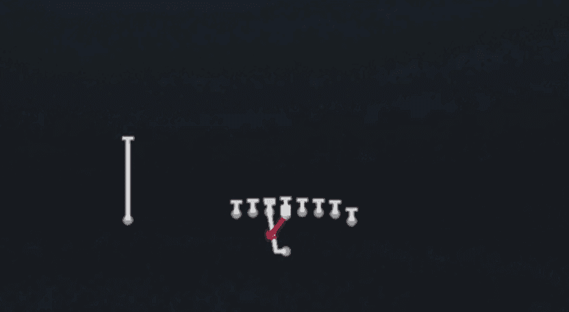 Play diagram for Fake HB Zone QB Boot from Singleback Wing Tight in Madden 27