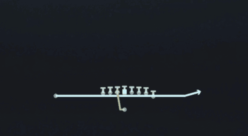 Play diagram for Jet Sweep from Singleback Wing Tight in Madden 27