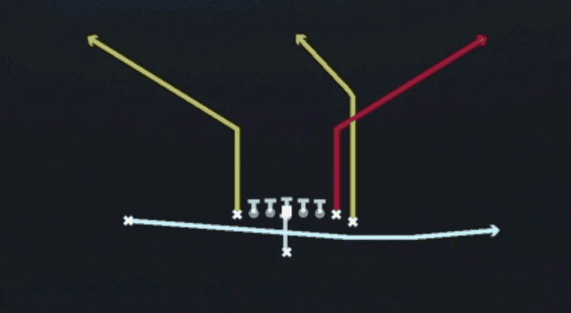 Play diagram for PA Jet Sweep from Singleback Wing Tight in Madden 27