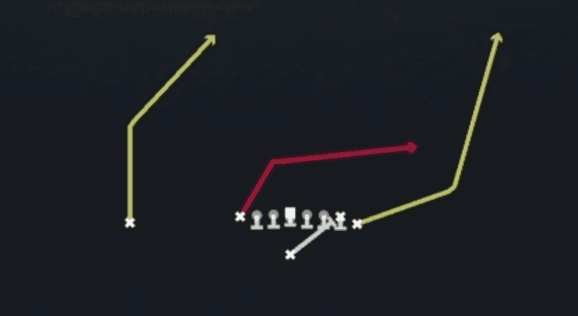 Play diagram for PA Power O from Singleback Wing Tight in Madden 27