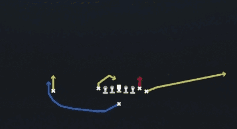 Play diagram for Y Stick from Singleback Wing Tight in Madden 27